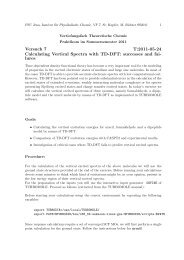 Versuch 7 T:2011-05-24 Calculating Vertical Spectra with TD-DFT ...