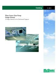 WSHP - Design Manual - McQuay