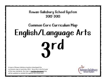 3rd Grade ELA Curriculum Map - Rowan-Salisbury School System