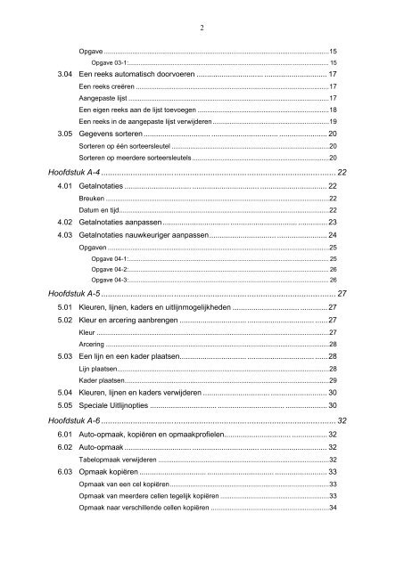 Cursusboek Excel (pdf, 721Kb)