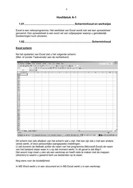 Cursusboek Excel (pdf, 721Kb)