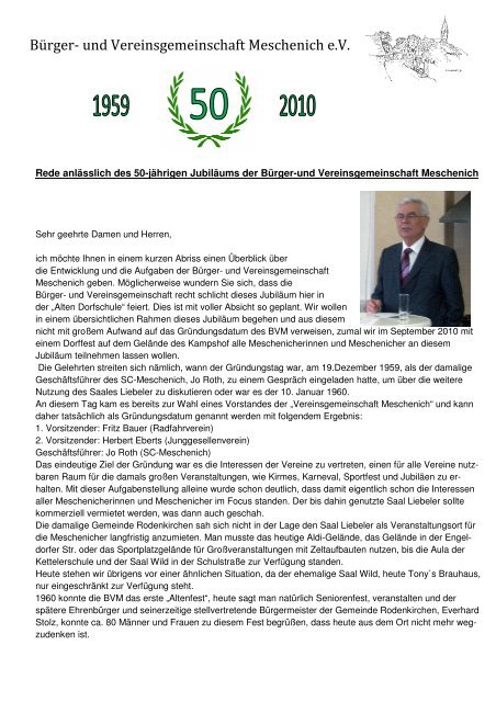 BÃ¼rger- und Vereinsgemeinschaft Meschenich eV - Bv-meschenich.de