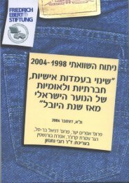 שינוי בעמדות אישיות, חברתיות ולאומיות של הנוער הישראלי מאז שנת היובל