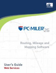 PC*MILER Web Services 26 ASMX User's Guide