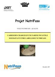 Projet NutriFaso - Nutridev