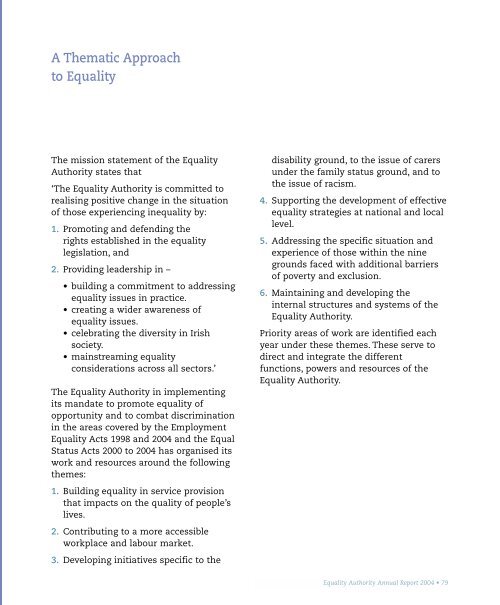 Annual Report 2004.pdf - Equality Authority