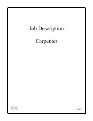 Job Description Carpenter