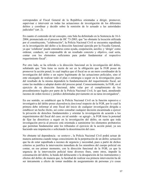 Sentencia INC 2005 Art. 258 CPP - Escuela de CapacitaciÃ³n Fiscal ...