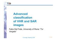 Advanced classification of VHR and SAR images