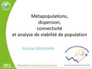 Métapopulations, dispersion, connectivité, et analyse de ... - Natagora