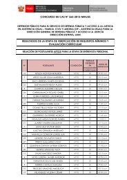 concurso de cas nÃ‚Â° 265-2013-minjus resultados de la etapa de ...