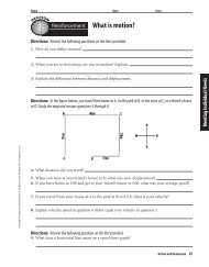 Chapter 10 Resource: Motion and Momentum