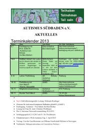 Terminkalender 2013 - Autismus Südbaden eV