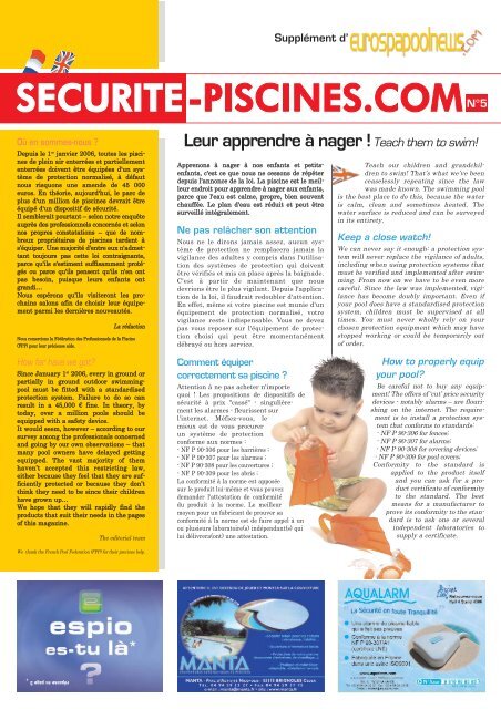 SECURITE-PISCINES.COMN°5 - Eurospapoolnews.com