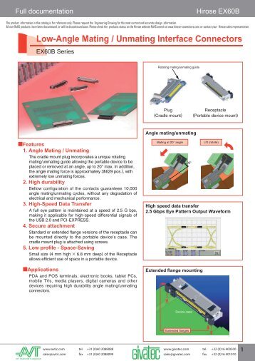 Low-Angle Mating / Unmating Interface Connectors - AVT Industrial ...