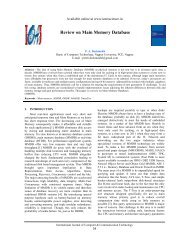 Review on Main Memory Database - Interscience Open Access ...