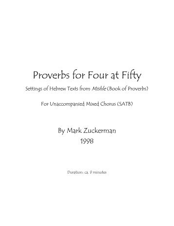 Proverbs for Four at Fifty.pdf - Zuckerman, Mark