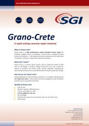 GRANO-CRETE:TECH SHEET DESIGN - Sgiindustries.com