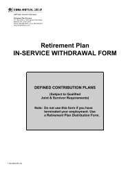 Retirement Plan IN-SERVICE WITHDRAWAL FORM - CUNA Mutual ...