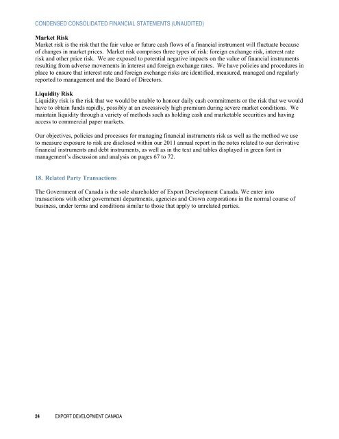 Quarterly Financial Report Q1 2012 - Export Development ... - EDC