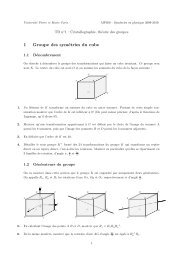 1 Groupe des symÃ©tries du cube - lpthe - UniversitÃ© Pierre et Marie ...