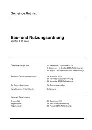 Bau- und Nutzungsordnung - Gemeinde Rothrist