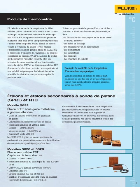 Catalogue HART Scientific (franÃ§ais) - MB Electronique