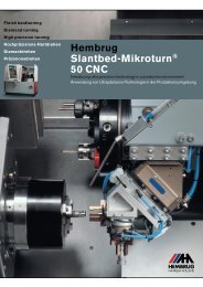 Hembrug Slantbed-MikroturnÂ® 50 CNC - Usinages