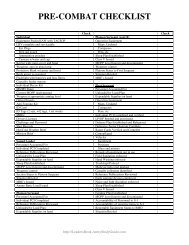 PRE-COMBAT CHECKLIST - The USARAK Home Page