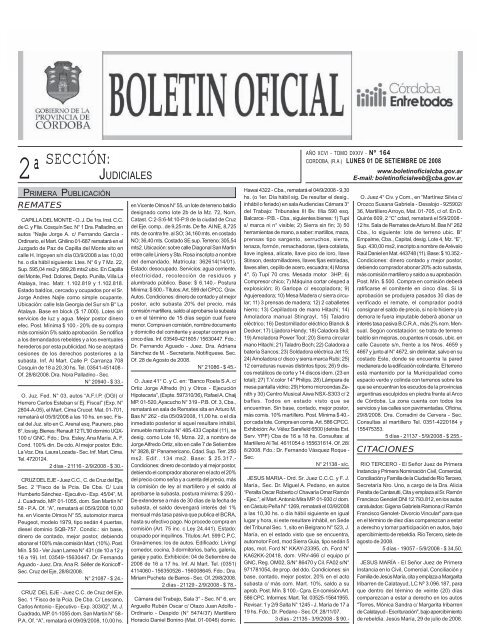 seccion2 modelo - BoletÃ­n Oficial de la Provincia de CÃ³rdoba