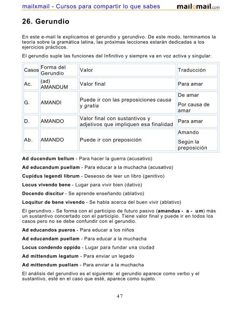 Curso avanzado de latÃ­n Autor: Empresa Aplicaciones.info - MailxMail