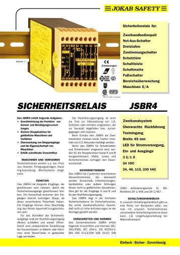 SICHERHEITSRELAIS JSBR4 - mattle industrie-produkte ag