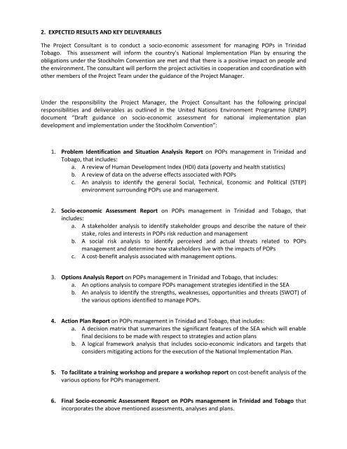 individual consultant procurement notice - UNDP Trinidad and Tobago