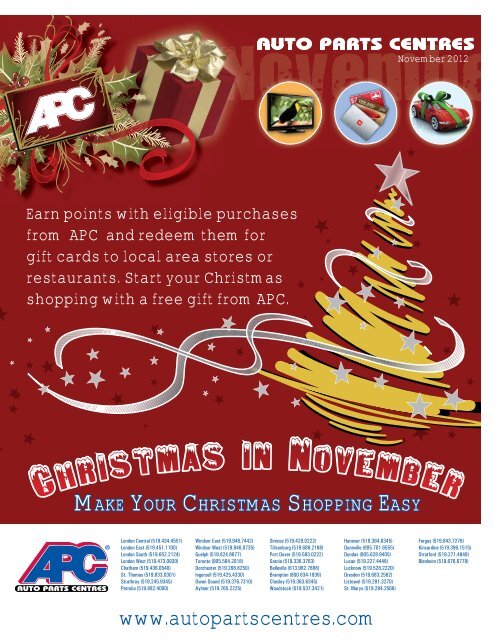 Christmas in November - APC Auto Parts Centres