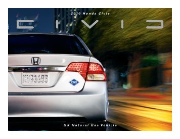GX Natural Gas Vehicle 2010 Honda Civic - Clean Energy Fuels