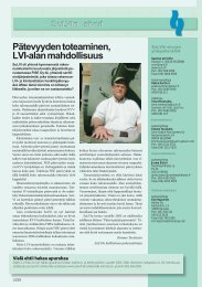 VihreÃ¤t sivut 1/2005 - Suomen LVI-liitto | SuLVI ry