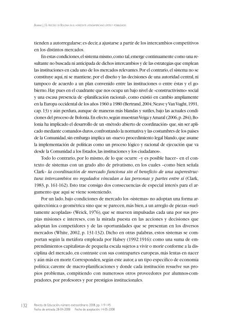 El proceso de Bolonia en el horizonte latinoamericano: límites y ...