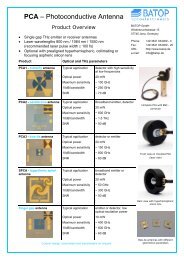 PCA â Photoconductive Antenna - BATOP GmbH