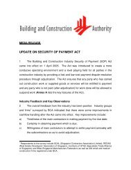 update on security of payment act - Building & Construction Authority