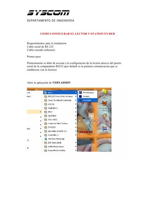 DEPARTAMENTO DE INGENIERIA COMO CONFIGURAR ... - Syscom