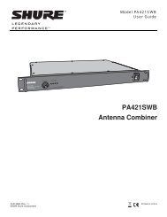 Shure PA421SWB User Guide Korean