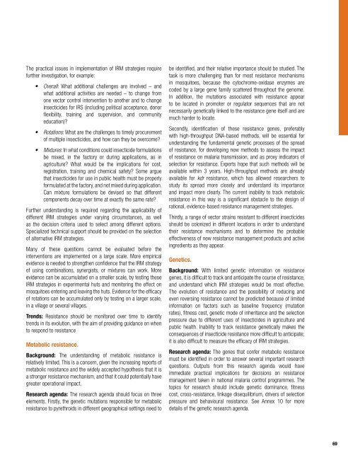 Global plan for insecticide resistance management in malaria vectors