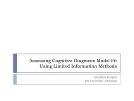 Assessing Model Fit Using Limited Information Methods for ...