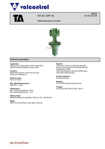 DA 50, DAF 50 6- 0- 0 XX - VALCONTROL