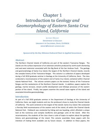 Chapter 1: The Tuolumne River and its Watershed - UC Davis Geology