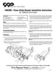 #4852BB - Power Brake Booster Installation Instructions - Classic ...