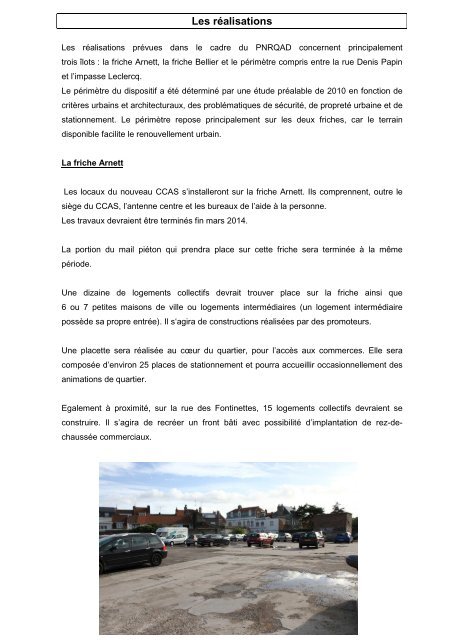 dossier de presse maison du projet PNRQAD - Ville de Calais