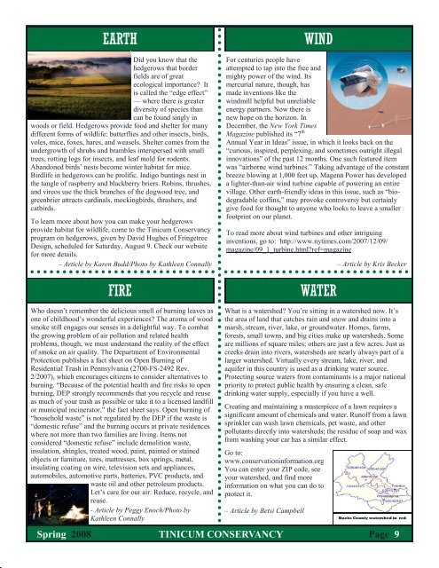 Newsletter-Spring '08-FINAL to printer3-6-08 - Tinicum Conservancy