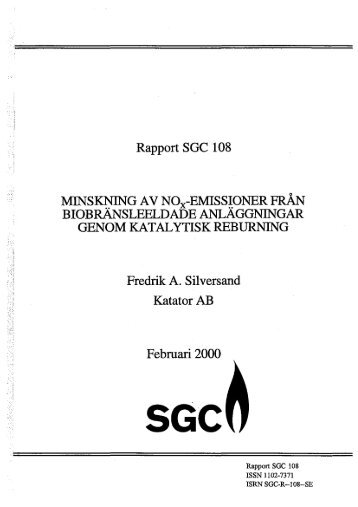 SGC Rapport 108 Minskning av emissioner frÃƒÂ¥n biobrÃƒÂ¤nsleeldning ...