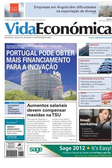 portugal pode obter mais financiamento para a ... - Vida EconÃ³mica